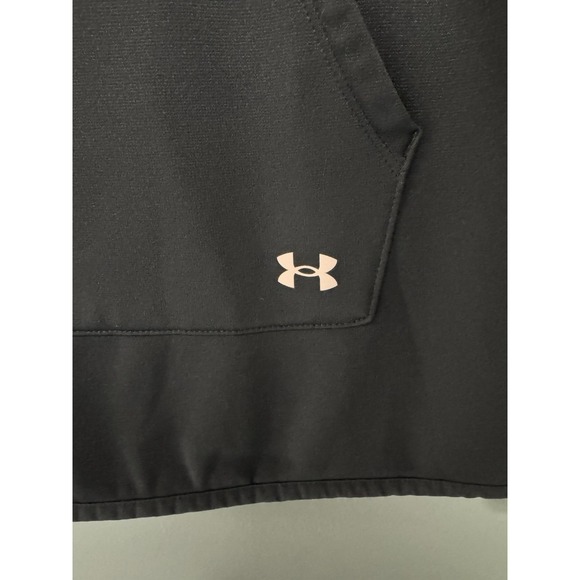 Under Armour Women's Fleece Script Pullover Hoodie-‎ Black- Medium - Picture 3 of 8